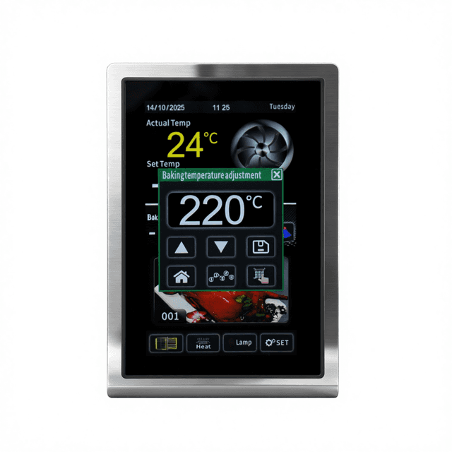 Meikong Rotary & Convection Oven Temperature Controller with Touch Screen Plastic Material OEM/ODM Customization IP68 Rated