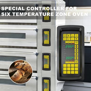Good Price 6 Zone Temperature Controller IP65 Durable Safe Metal Plastic PET 220V AC 50Hz Control Panel Layer Oven Spare Parts thumbnail 1