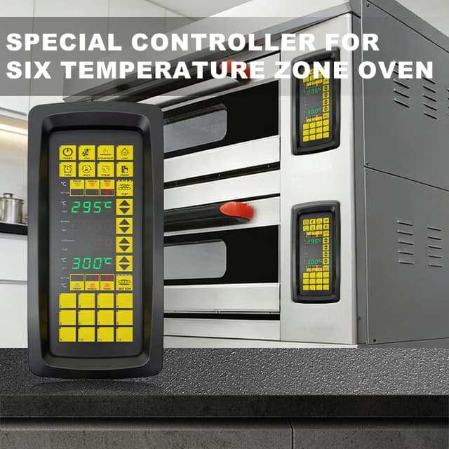 High-quality IP65 Waterproof 6 Zone Independent PET Film Temperature Controller for Deck Oven Kitchen Equipment