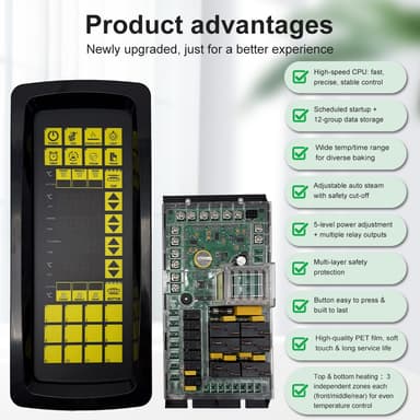 Commercial Bakery Oven Spare Parts Special Controller for Six Temperature Zone Oven Accuracy 1℃ 220V Control Panel thumbnail 4
