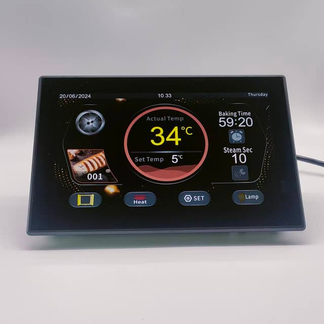 High Quality 7 Inch Landscape Touch Screen MK6L02 Convection Oven Controller Steaming Temperature Controller OEM/ODM Plastic
