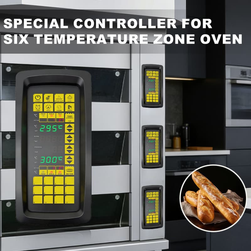 Commercial Bakery Oven Spare Parts Special Controller for Six Temperature Zone Oven Accuracy 1℃ 220V Control Panel detail 1