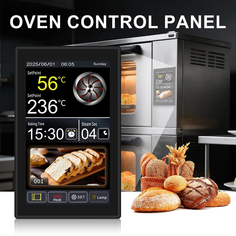 China Manufacturer Production High Definition Oven Temperature Controller Professional LCD Touch Screen Oven Control Panel
