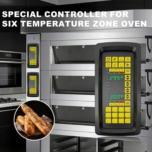 Factory Wholesale Price 6 Zone Independent Temperature Controller Metal Plastic PET Control Panel for Layered Oven
