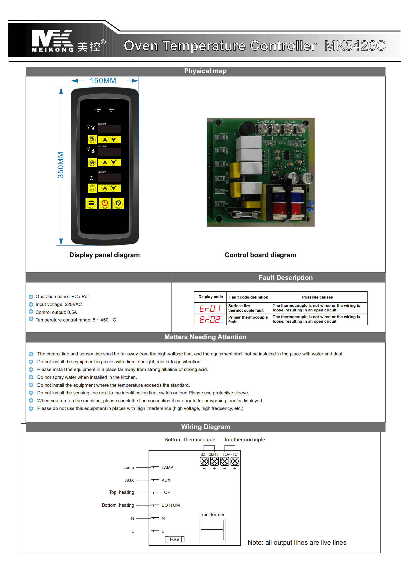 MEIKONG Hot Sales Button Operated Food Thermometer Industrial Digital Temperature Thermostat Controller Gas Oven PID Plastic ODM detail 7