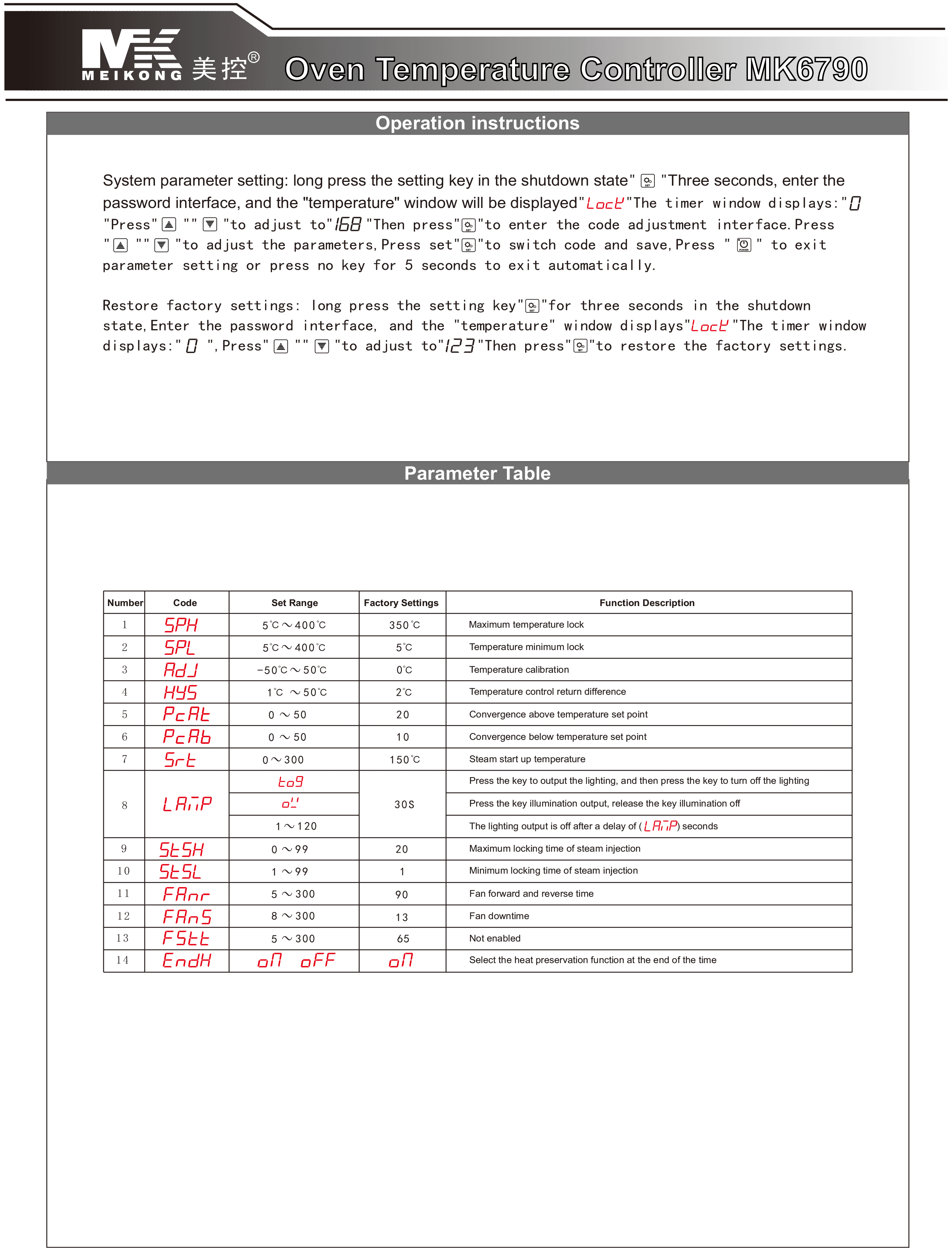 Hot Selling MEIKONG Plastic Oven Temperature Controller Button Type PC Board Electric Convection Oven Accessories ODM OEM MK6790 detail 7